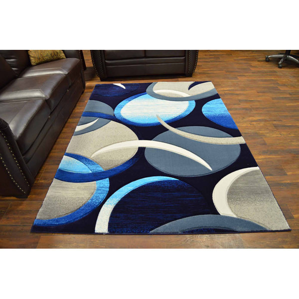 Ivy Bronx Mccampbell Performance Blue Rug & Reviews Wayfair
